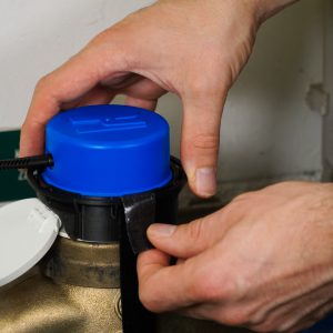 hydropmeter wird auf den Wasserzähler aufgesetzt